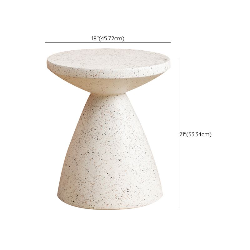 White Sofa Side Accent Table Round and Cone Shape Corner Table Clearhalo 'Coffee & Accent Tables' 'End & Side Tables' 'end_side_tables' 'furn' 'furn_end_side_tables' 'Furniture' 'Living Room Furniture' 1200x1200_222fe0da-ad96-42d8-9445-13d42747bde7