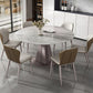 Stone Top Dining Table Round Dining Table with Pedestal Base