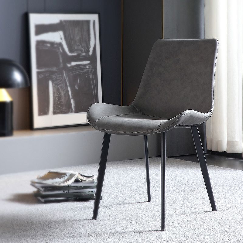 Sedia industriale imbottita senza braccioli da cucina Parsons Side Chair