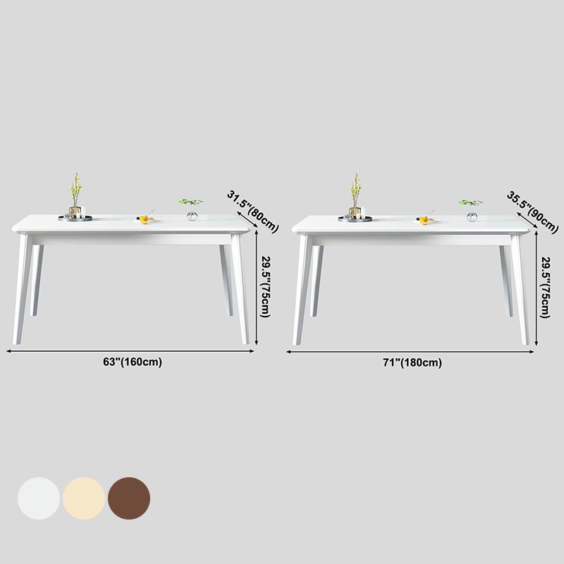 Minimalist Solid Wood Rectangle Shape Dining Table Kitchen Dining Table with 4 Legs Base Clearhalo ' dining_table' 'Dining Tables & Seating' 'Dining Tables' 'furn' 'furn_dining_table' 'Furniture' 'furniture_dining_table' 'Kitchen & Dining Furniture' 'kitchen&dining_furn' 'kitchen' 'kitchen_dining_table' 1200x1200_223351c6-5e1a-409a-bcbe-d8ce5508a4ca
