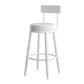 Nordic Style Backrest Counter Stool Iron Cafe Bar Stool with Leather Cushion and Pedal Clearhalo 'Bar Furniture' 'Bar Stools' 'bar_stools' 'furn' 'furn_bar_stools' 'Furniture' 'Kitchen & Dining Furniture' 1200x1200_22344f35-9d4a-473e-958b-6a71df493cf0