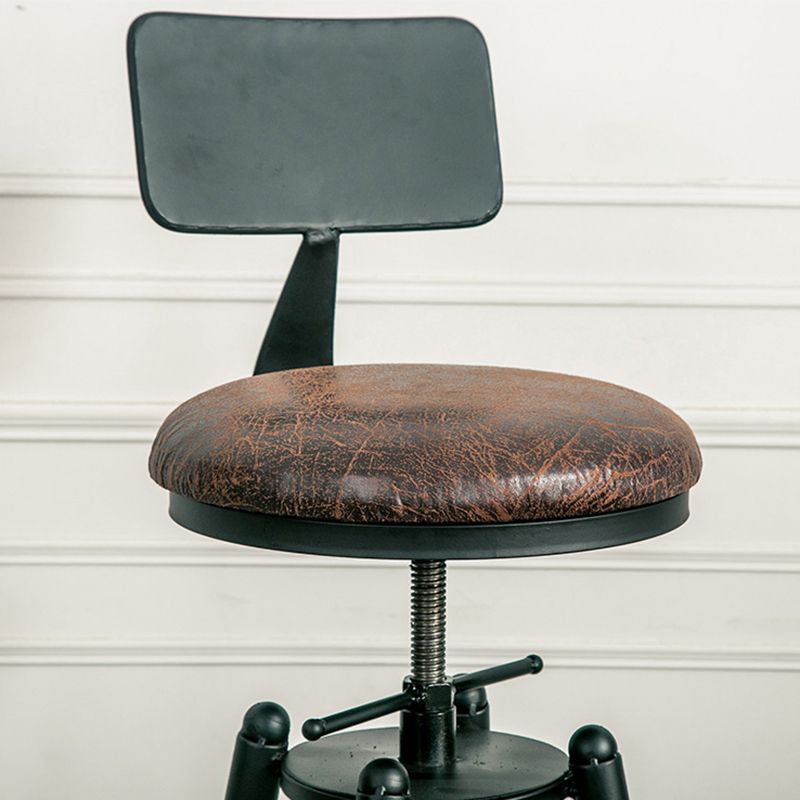 Coffee Shop Bar Stool Footrest Adjustable Height Counter Stool with Iron Legs Clearhalo 'Bar Furniture' 'Bar Stools' 'bar_stools' 'furn' 'furn_bar_stools' 'furniture_bar_stools' 'Kitchen & Dining Furniture' 'kitchen&dining_furn' 'kitchen' 'kitchen_furn' Furniture' 1200x1200_2234d30c-2edd-4149-acc8-8fba242ec452