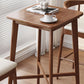 1/2/3 Pieces Bar Stool and Table Set Solid Wood Round for Dining Room