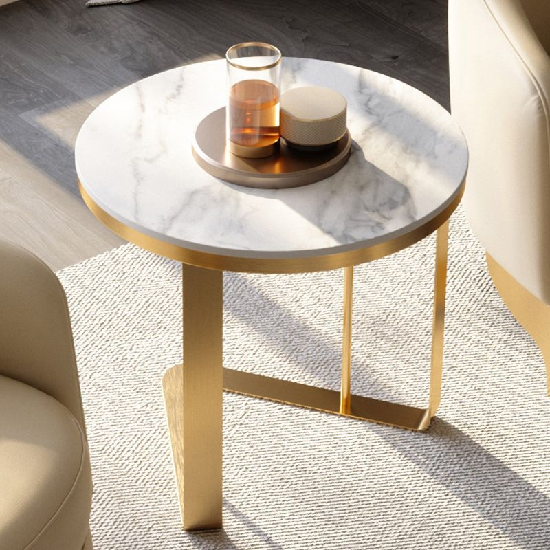 Glam Metal C-shape Side Table Round Stone Top Sofa Side End Table Clearhalo 'Coffee & Accent Tables' 'End & Side Tables' 'end_side_tables' 'furn' 'furn_end_side_tables' 'Furniture' 'Living Room Furniture' 1200x1200_22353ae9-8da5-43f3-ba55-bcdbd21c3af7