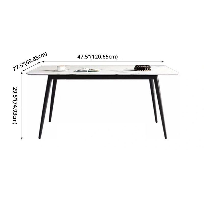 Modern Sintered Stone Dining Room Set Standard Height with 4 Legs Base Dining Set Clearhalo 'Dining Room Sets' 'Dining Tables & Seating' 'dining_room_set' 'furn' 'furn_dining_room_set' 'Furniture' 'furniture_dining_room_set' 'Kitchen & Dining Furniture' 'kitchen&dining_furn' 'kitchen' 1200x1200_22364e36-2e3f-4254-a06b-b775ed008da4