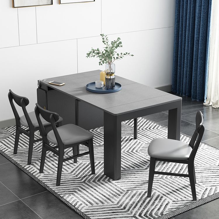 Contemporary Style Drop Leaf Dining Table Rectangle Table for Dining Room Clearhalo ' dining_table' 'Dining Tables & Seating' 'Dining Tables' 'furn' 'furn_dining_table' 'Furniture' 'furniture_dining_table' 'Kitchen & Dining Furniture' 'kitchen&dining_furn' 'kitchen' 'kitchen_dining_table' 1200x1200_2236c050-5ce3-4c65-84ed-4fb288e95a79
