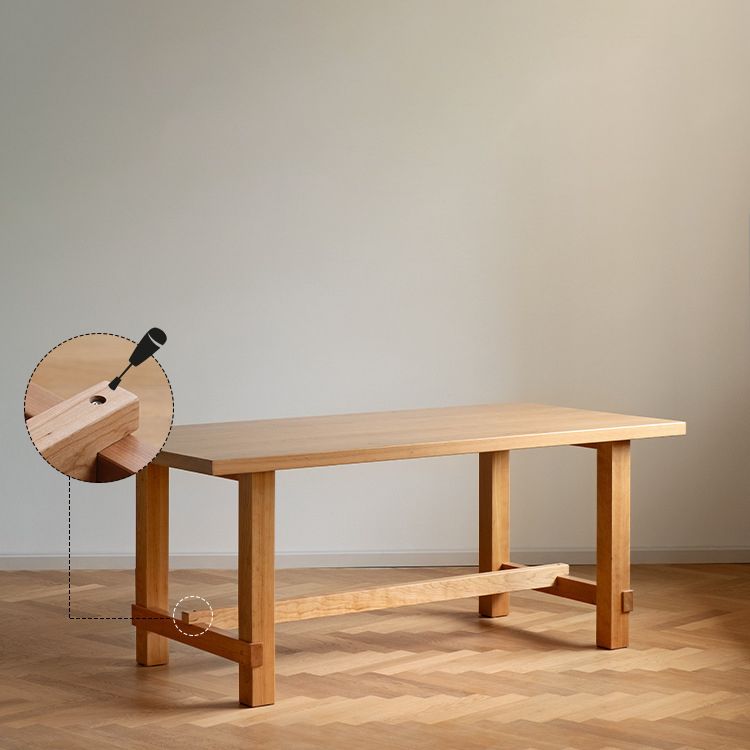 Pine Wood Dining Table Modern Rectangle Table with Trestle Base Clearhalo ' dining_table' 'Dining Tables & Seating' 'Dining Tables' 'furn' 'furn_dining_table' 'Furniture' 'furniture_dining_table' 'Kitchen & Dining Furniture' 'kitchen&dining_furn' 'kitchen' 'kitchen_dining_table' 1200x1200_2236ea04-efc2-468c-97a0-efa43cc76579