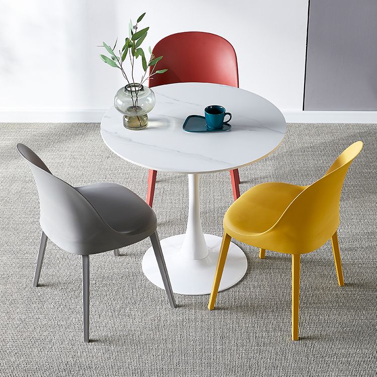 Modern Style Sintered Stone Dining Room Table Round Table with Tulip Base Clearhalo ' dining_table' 'Dining Tables & Seating' 'Dining Tables' 'furn' 'furn_dining_table' 'Furniture' 'furniture_dining_table' 'Kitchen & Dining Furniture' 'kitchen&dining_furn' 'kitchen' 'kitchen_dining_table' 1200x1200_22373d93-f9b1-420a-8640-d5cf1f340a60