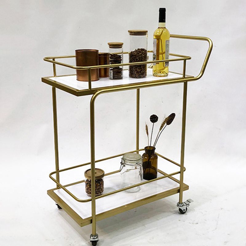 Tavolo da preparazione al metallo contemporaneo da 33,86 "H tavolo da preparazione per la sala da pranzo