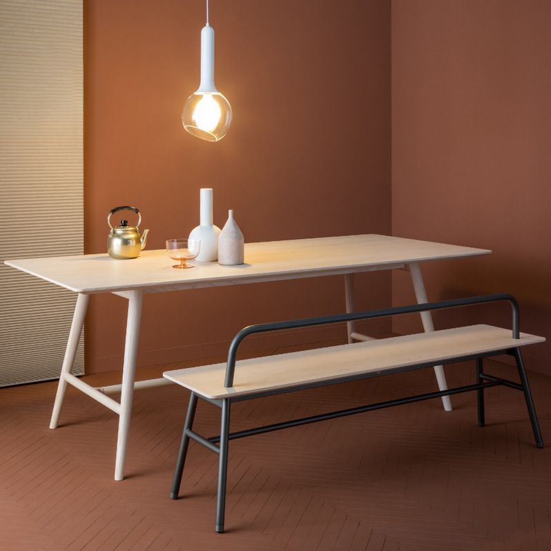 Rectangle Solid Color Seating Bench Solid Wood Bench in Pine Clearhalo 'Benches' 'Chairs & Seating' 'furn' 'furn_benches' 'Furniture' 'Living Room Furniture' 1200x1200_2238aee0-0a0c-4b7d-833c-50bbc2444e65