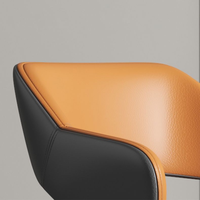 Industrial Style Faux Leather Side Chair with 4 Metal Legs Open Back Dining Side Chair Clearhalo ' kitchen&dining_furn' 'Dining Chairs' 'Dining Tables & Seating' 'dining_chair' 'furn' 'furn_dining_chair' 'Furniture' 'furniture_dining_chair' 'Kitchen & Dining Furniture' 'kitchen' 1200x1200_2238f054-1edf-439f-975e-bd521d2fcc4c