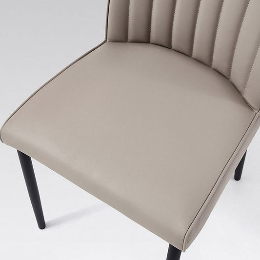 Faux Leather Dining Chairs Contemporary Upholstered Chairs with Metal Base Clearhalo 'Dining Chairs' 'Dining Tables & Seating' 'dining_chair' 'furn' 'furn_dining_chair' 'Furniture' 'Kitchen & Dining Furniture' 1200x1200_2239f3e6-70f1-4dad-a792-8fbbae862033