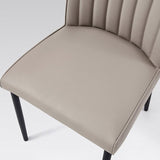 Faux Leather Dining Chairs Contemporary Upholstered Chairs with Metal Base Clearhalo 'Dining Chairs' 'Dining Tables & Seating' 'dining_chair' 'furn' 'furn_dining_chair' 'Furniture' 'Kitchen & Dining Furniture' 1200x1200_2239f3e6-70f1-4dad-a792-8fbbae862033