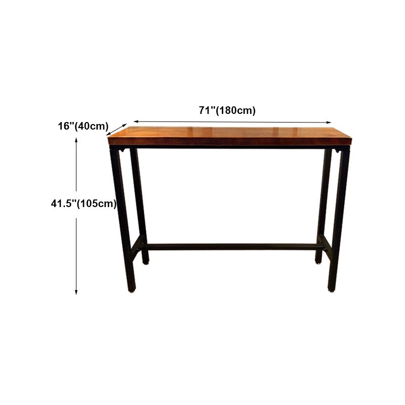 Wood Rectangle Top Counter Table Industrial 42-inch Height Table for Dining Room Clearhalo 'Bar Furniture' 'Bar Tables' 'bar_tables' 'furn' 'furn_bar_tables' 'Furniture' 'furniture_bar_tables' 'Kitchen & Dining Furniture' 'kitchen&dining_furn' 'kitchen' 1200x1200_223b56c7-3544-41e7-9372-f815030e2992