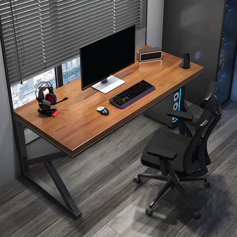 Massief hout rechthoekig gaming bureau 29,53-inch lang schrijfbureau