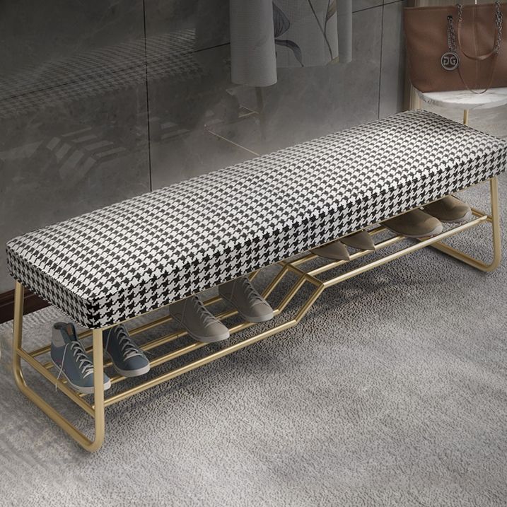 Glam Seating Bench Cushioned 14" W Rectangle Shoe Storage Entryway and Bedroom Bench Clearhalo 'Benches' 'Chairs & Seating' 'furn' 'furn_benches' 'Furniture' 'Living Room Furniture' 1200x1200_223be0e4-516c-4169-bb25-22f288fd8eb4