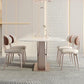 Nordic Sintered Stone Top Dining Set Rectangular 1/4/5/7/9 Pieces Dining Area Table Set Clearhalo 'Dining Room Sets' 'Dining Tables & Seating' 'dining_room_set' 'furn' 'furn_dining_room_set' 'Furniture' 'Kitchen & Dining Furniture' 1200x1200_223ddf2d-fb85-4672-90a6-402dbb4bbbc4
