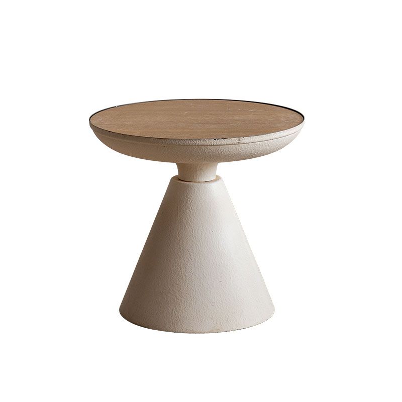 Tavolo da parte superiore rotondo in legno 18,9 "Fine piedistallo alto