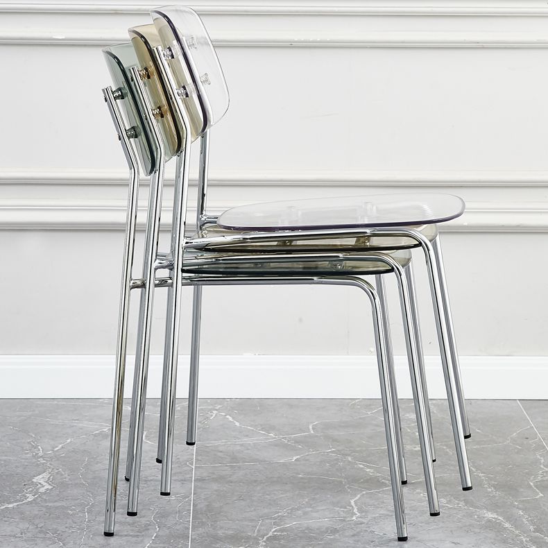 Industrial Style Plastic Dining Armless Chairs Open Back Dining Side Chair for Home Clearhalo ' kitchen&dining_furn' 'Dining Chairs' 'Dining Tables & Seating' 'dining_chair' 'furn' 'furn_dining_chair' 'Furniture' 'furniture_dining_chair' 'Kitchen & Dining Furniture' 'kitchen' 1200x1200_223e572d-ea27-49ac-993d-fb7421d304dc