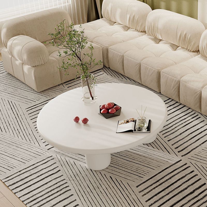 Scandinavian 4 Legs Coffee Table Round 1 Single Cocktail Table Clearhalo 'Coffee & Accent Tables' 'Coffee Tables' 'coffee_tables' 'furn' 'furn_coffee_tables' 'Furniture' 'Living Room Furniture' 1200x1200_223e6630-c51f-4b62-b942-04f159c5fe9a