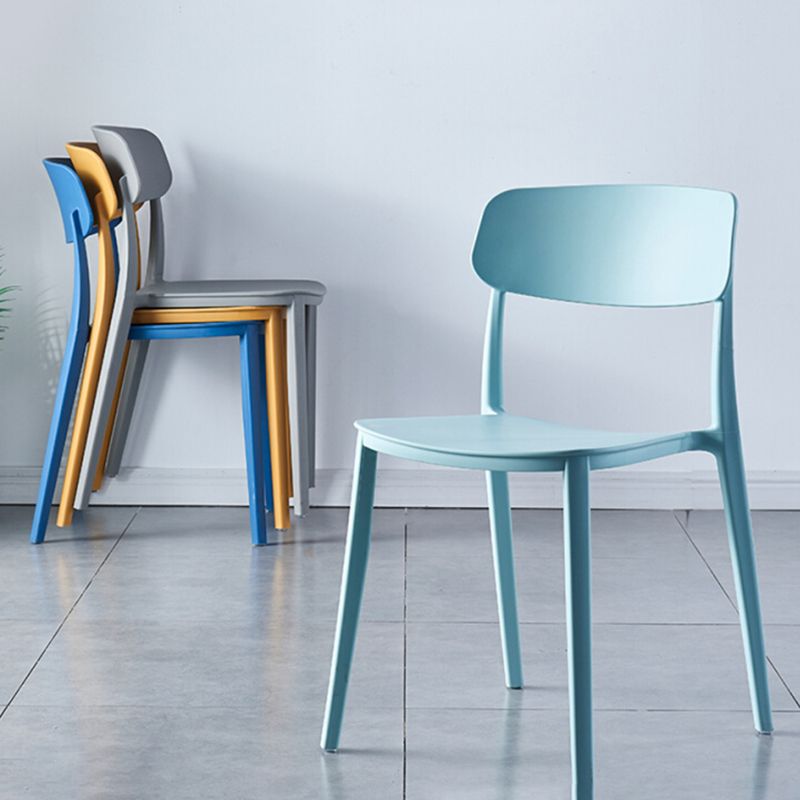 Scandinavian Home Plastic Side Chair Matte Finish Open Back Dining Chair (Set of 4) Clearhalo ' kitchen&dining_furn' 'Dining Chairs' 'Dining Tables & Seating' 'dining_chair' 'furn' 'furn_dining_chair' 'Furniture' 'furniture_dining_chair' 'Kitchen & Dining Furniture' 'kitchen' 1200x1200_223e72f0-5599-4311-aae8-e59ebcfe1b6f