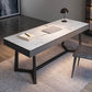 Home Industrial Rectangular Writing Desk Office Desk con patas de metal