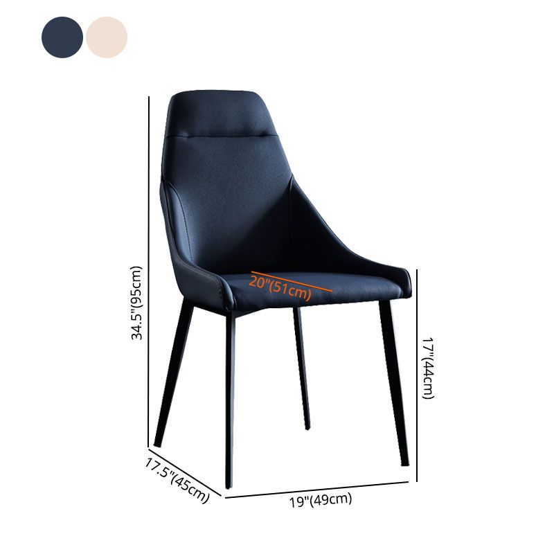 Modern Metal Dining Arm Chair Faux Leather Dining Side Chair for Restaurant Use Clearhalo ' kitchen&dining_furn' 'Dining Chairs' 'Dining Tables & Seating' 'dining_chair' 'furn' 'furn_dining_chair' 'Furniture' 'furniture_dining_chair' 'Kitchen & Dining Furniture' 'kitchen' 1200x1200_224045b0-546c-4638-be1b-969c3843b674