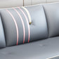 Canapé en cuir fausse 35,43 "High Modern Square ARM SOFA avec 4 oreillers