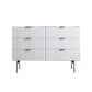 6-Drawer Sideboard Table Modern Sideboard Buffet for Living Room