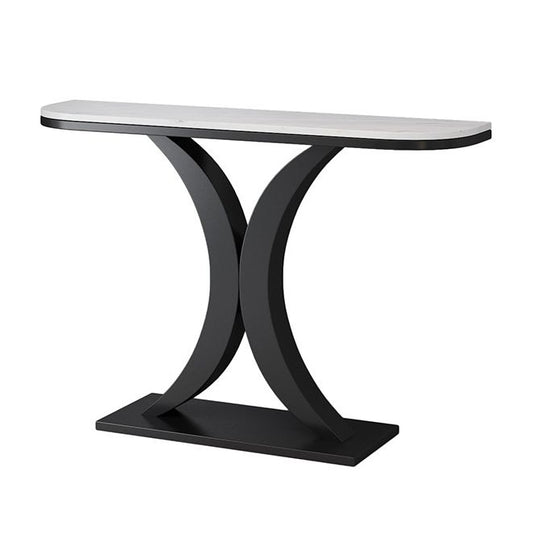 Contemporary Console Accent Table Antique Finish Console Table in Marble Clearhalo 'Console Tables' 'console_tables' 'Entry & Mudroom Furniture' 'furn' 'furn_console_tables' 'Furniture' 1200x1200_2241c518-fbb6-438f-ad68-32690752d2ca