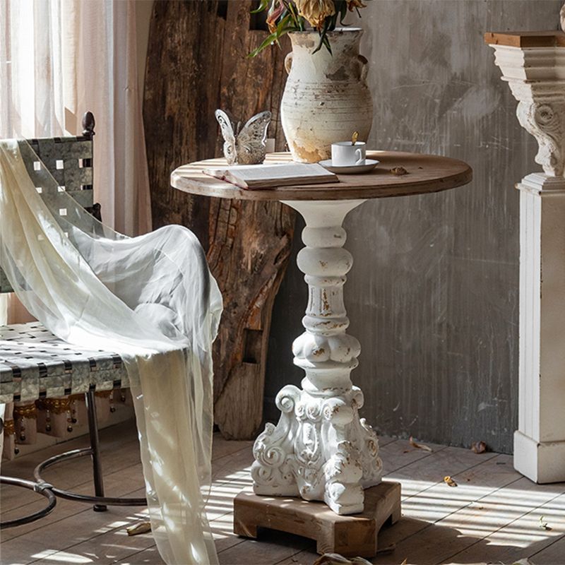 Pedestal de madera maciza