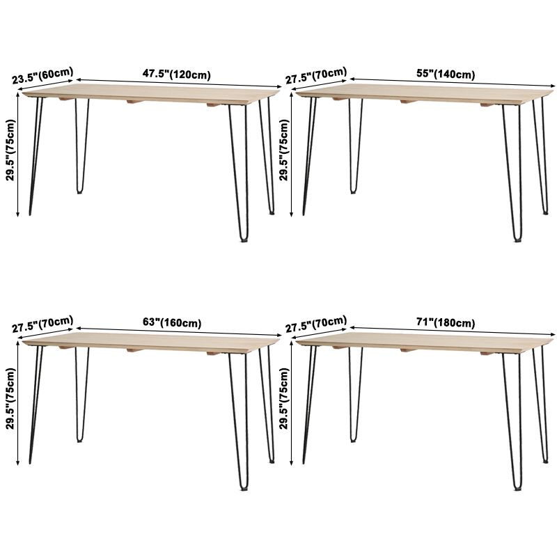 Industrial Rectangle Dining Site Table Pine Solid Wood Dining Room Home Furniture Clearhalo ' dining_table' 'Dining Tables & Seating' 'Dining Tables' 'furn' 'furn_dining_table' 'Furniture' 'furniture_dining_table' 'Kitchen & Dining Furniture' 'kitchen&dining_furn' 'kitchen' 'kitchen_dining_table' 1200x1200_2242358c-1da0-43a1-a78b-0914911386ac
