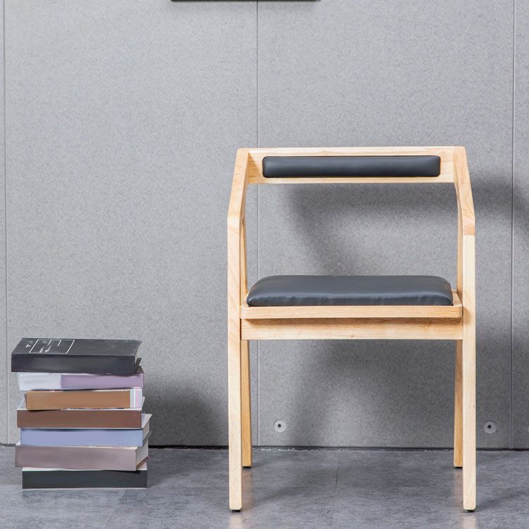 Modern Open Back Arm Chair Upholstered Matte Finish Dining Chair Clearhalo ' kitchen&dining_furn' 'Dining Chairs' 'Dining Tables & Seating' 'dining_chair' 'furn' 'furn_dining_chair' 'Furniture' 'furniture_dining_chair' 'Kitchen & Dining Furniture' 'kitchen' 1200x1200_2242fbdd-64ff-4855-8755-f213ed9c9f8a