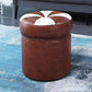Water Resistant Round Standard Modern Color Lump Leather Ottoman