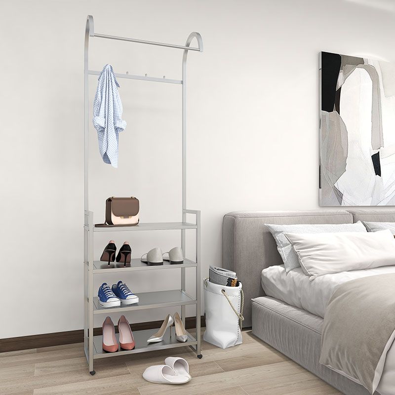 Luxurious Metallic Coat Hanger Free Standing Multicapa Estantes de diseño de la reverencia