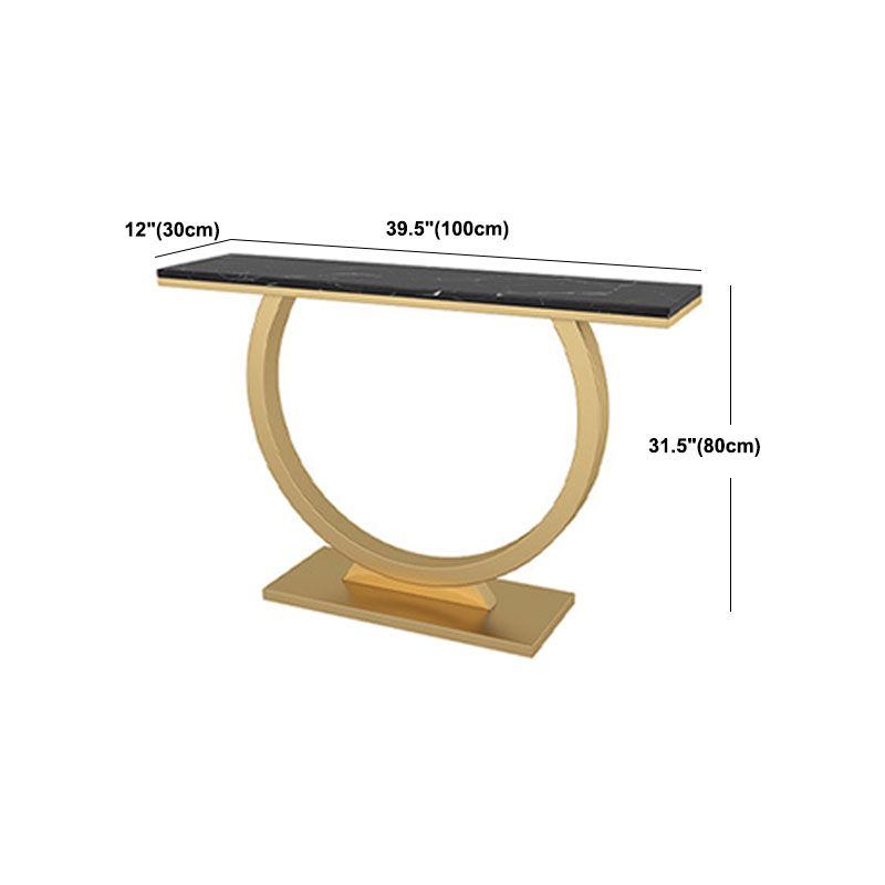 Modern Marble Console Sofa Table Rectangle Iron Console Accent Table for Hall