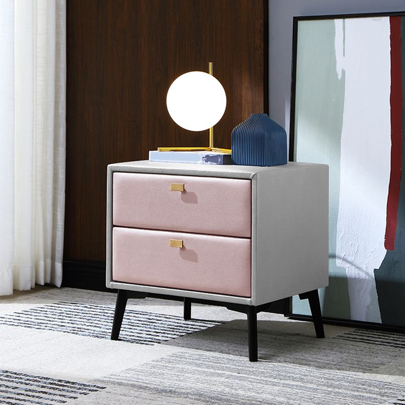 Moderner Holznachttisch 18,5 "/19.6" groß 2 - Schublade Nachttisch