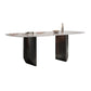 Luxury Double Pedestal Dining Table Sintered Stone Dining Room Desk Clearhalo 'Dining Tables & Seating' 'Dining Tables' 'dining_table' 'furn' 'furn_dining_table' 'Furniture' 'Kitchen & Dining Furniture' 1200x1200_2244a552-3c82-40ba-96aa-94b1474fa735