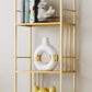 Metal Glam Bookshelf Standard Open Back Bookcase with Shelves