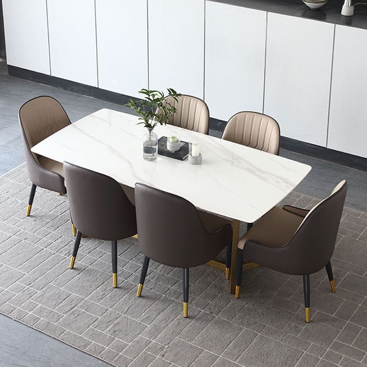 Contemporary 1/4/5/7 Pieces Furniture Sintered Stone Dining Table Set with Golden Base Clearhalo 'Dining Room Sets' 'Dining Tables & Seating' 'dining_room_set' 'furn' 'furn_dining_room_set' 'Furniture' 'furniture_dining_room_set' 'Kitchen & Dining Furniture' 'kitchen&dining_furn' 'kitchen' 1200x1200_22462d02-ee1a-4794-8e90-0d1ff3557208