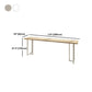 Pine Wood Bar Dining Table Contemporary Bar Table with Double Pedestal Base Clearhalo 'Bar Furniture' 'Bar Tables' 'bar_tables' 'furn' 'furn_bar_tables' 'Furniture' 'furniture_bar_tables' 'Kitchen & Dining Furniture' 1200x1200_2247cc94-968c-4369-976d-20273e870442