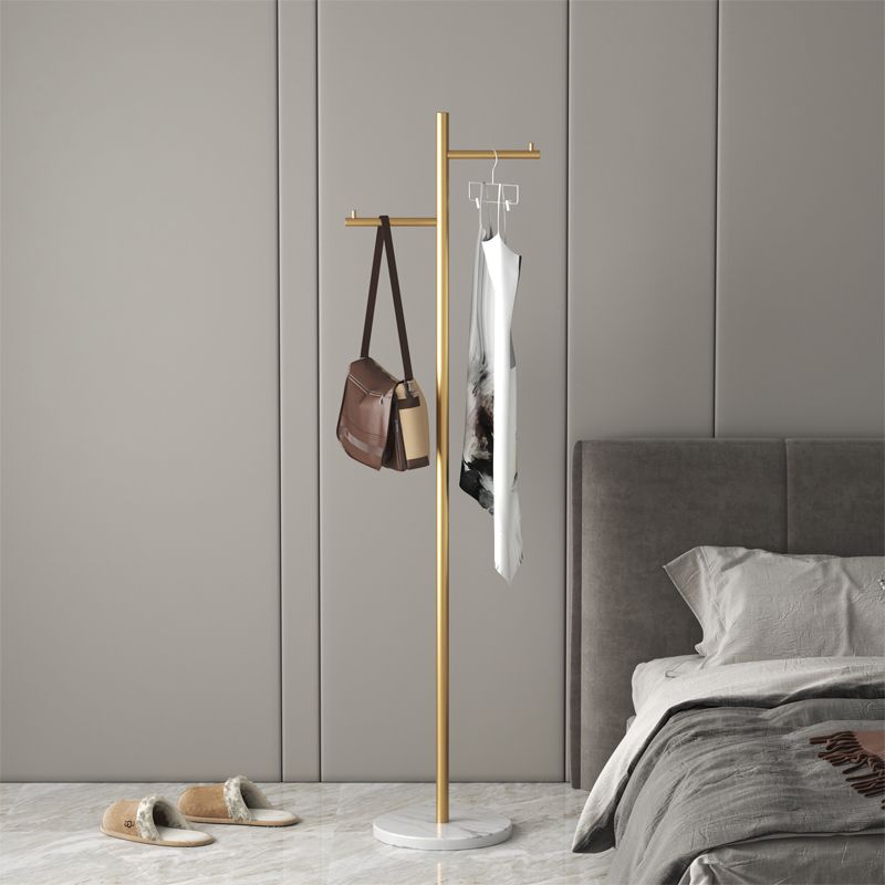 Hall Tree Contemporary Metal Coat Hanger Single Hall Stand avec crochets
