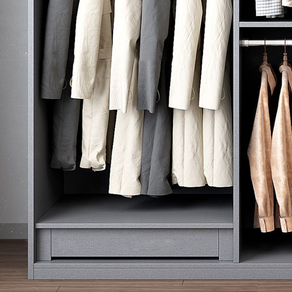 Armario contemporáneo de vestuario de madera suave armario de puerta cerrada