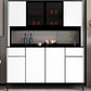 Contemporary Side Board Engineered Wood Sideboard for Kitchen Clearhalo 'buffet_sideboard' 'Buffets & Sideboards' 'furn' 'furn_buffet_sideboard' 'Furniture' 'Kitchen & Dining Furniture' 1200x1200_2249116f-6395-432f-8ae0-114a09bbaa2c