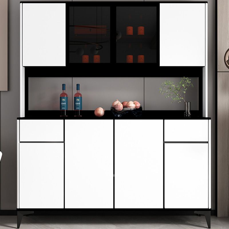 Contemporary Side Board Engineered Wood Sideboard for Kitchen Clearhalo 'buffet_sideboard' 'Buffets & Sideboards' 'furn' 'furn_buffet_sideboard' 'Furniture' 'Kitchen & Dining Furniture' 1200x1200_2249116f-6395-432f-8ae0-114a09bbaa2c