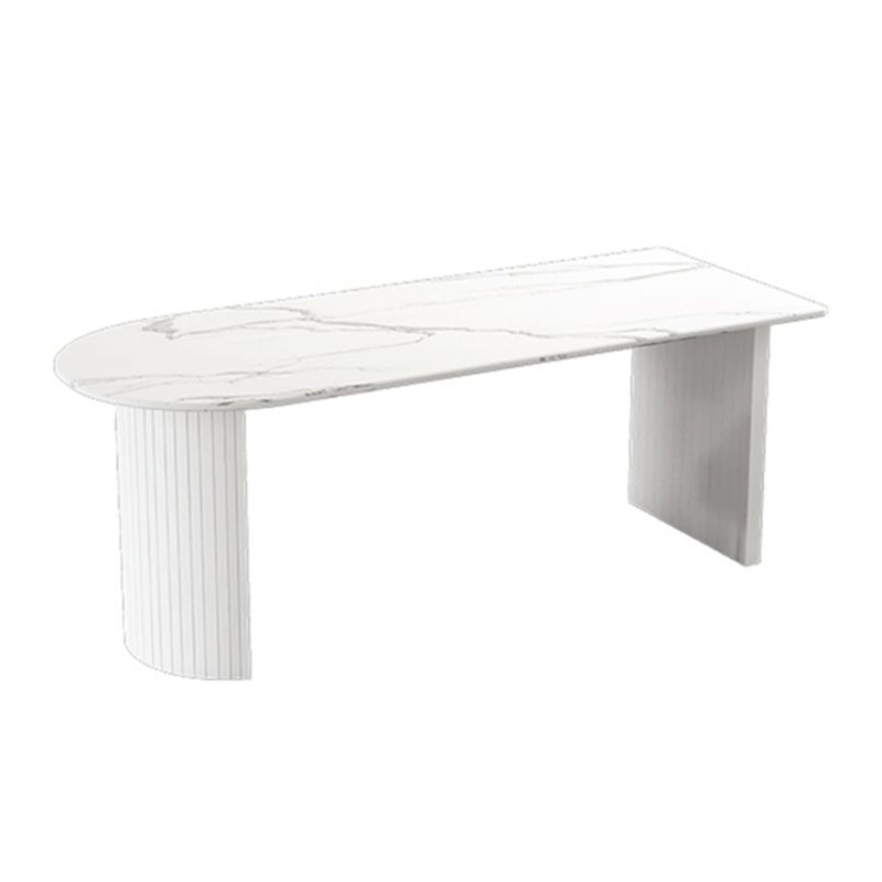 Sintered Stone Dining Table White Modern Dining Table for Kitchen Clearhalo ' dining_table' 'Dining Tables & Seating' 'Dining Tables' 'furn' 'furn_dining_table' 'Furniture' 'furniture_dining_table' 'Kitchen & Dining Furniture' 'kitchen&dining_furn' 'kitchen' 'kitchen_dining_table' 1200x1200_22499896-7b6d-4af7-92b2-a3baf60e1f9f