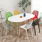 Contemporary Dining Chairs Armless Chair with Plastic Legs for Home