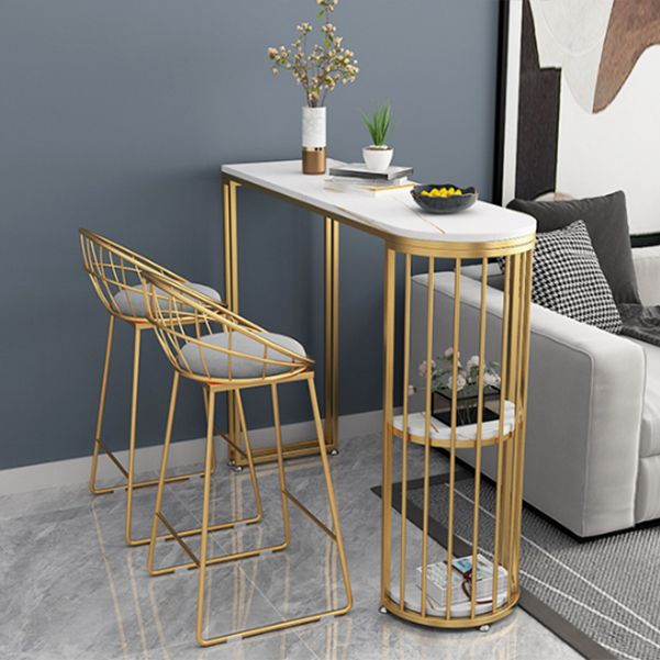 Nordic Glam Sintered Stone Table Dining Bar Counter Table for Kitchen Clearhalo 'Bar Furniture' 'Bar Tables' 'bar_tables' 'furn' 'furn_bar_tables' 'Furniture' 'furniture_bar_tables' 'Kitchen & Dining Furniture' 1200x1200_224b8b82-610e-49a0-9492-f37d982f4f69