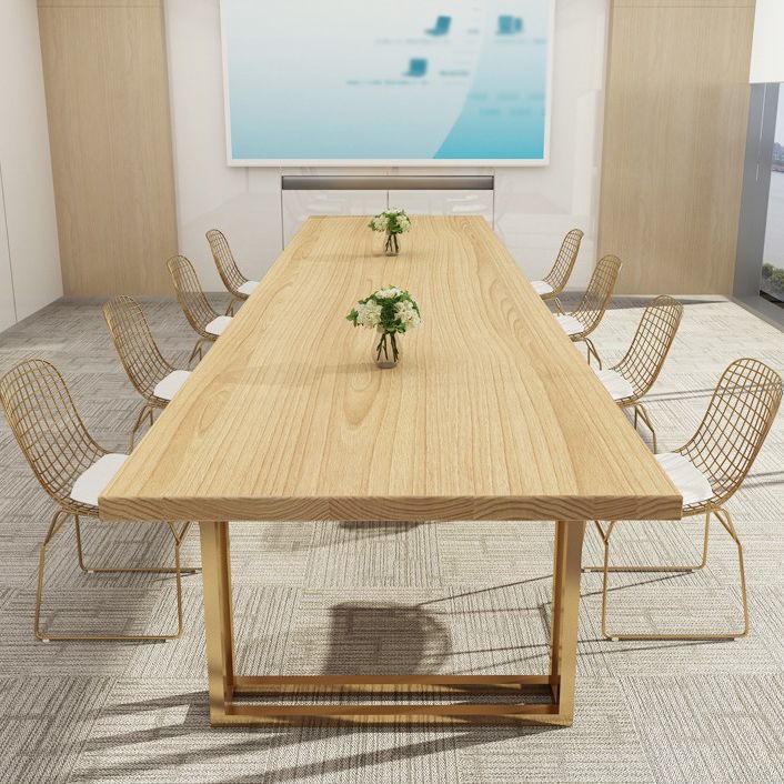 Rectangle Solid Pinewood Brown Tone Dining Table Simplicity Double Pedestal Table for Dining Room Clearhalo ' dining_table' 'Dining Tables & Seating' 'Dining Tables' 'furn' 'furn_dining_table' 'Furniture' 'furniture_dining_table' 'Kitchen & Dining Furniture' 'kitchen&dining_furn' 'kitchen' 'kitchen_dining_table' 1200x1200_224c322a-3e68-4c8c-8170-d04ce94f23c1