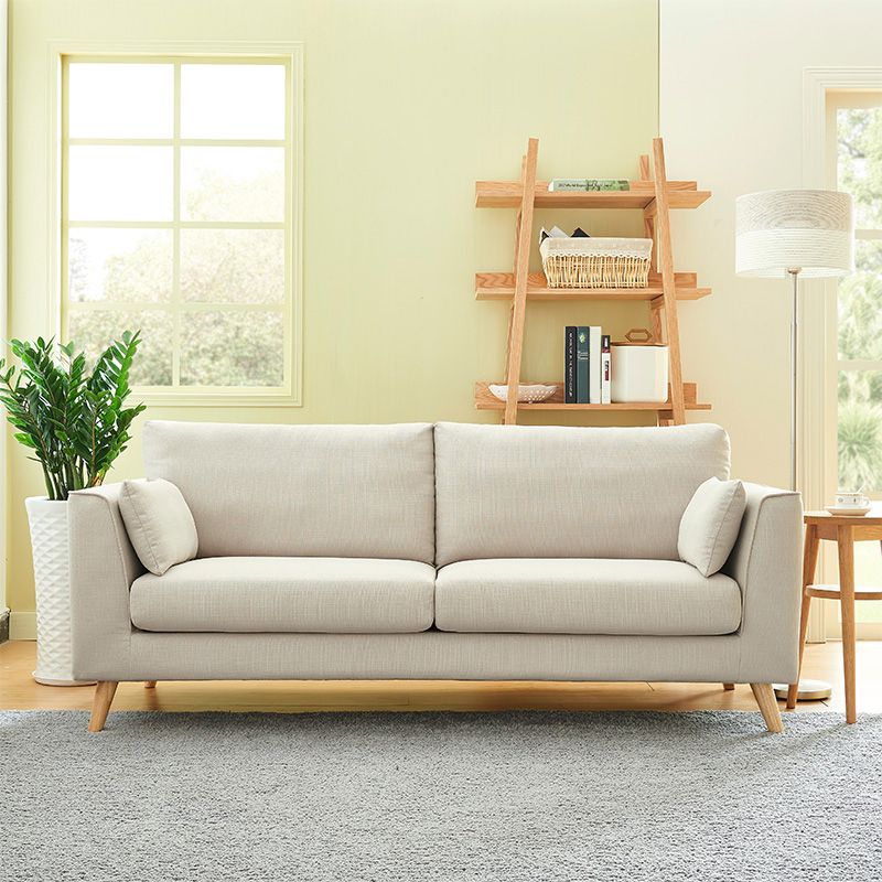 Linen Modern Standard Sofa Loose Back 33"W Square Arm Sofa Sofa Clearhalo 'furn' 'furn_sofas' 'Furniture' 'furniture_sofas' 'Living Room Furniture' 'Sofa' 'sofas' 1200x1200_224ce478-100e-45ee-b09e-bc8abfef3e21